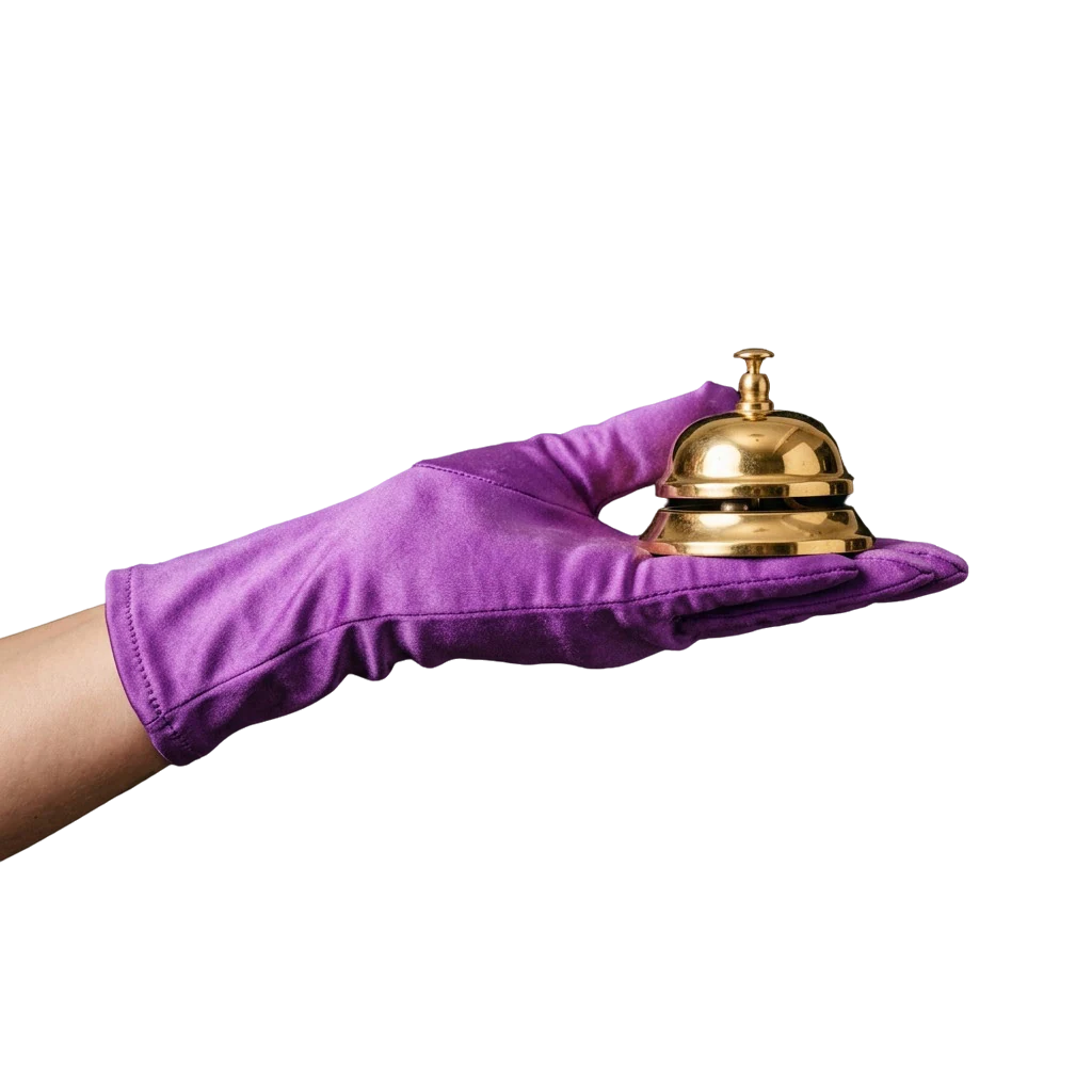 Gold service bell representing Here2Win Casino's support desk